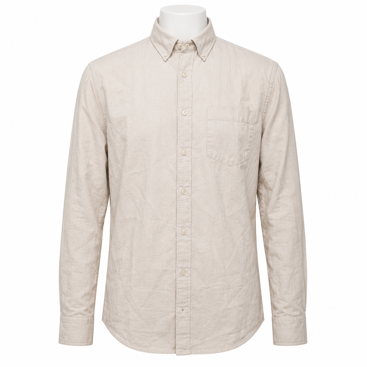 Dressmann beige skjorta / S
