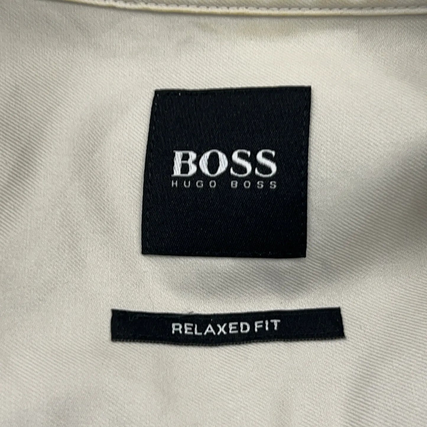 HUGO BOSS beige skjorta med orange dragkedja / S